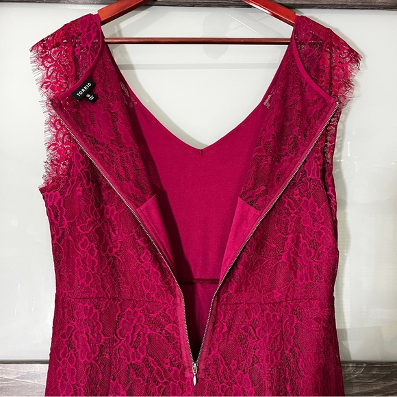 Torrid Elegant Burgandy Lace Maxi Dress Women's Size 16 Formal Wedding Party - Picture 7 of 10